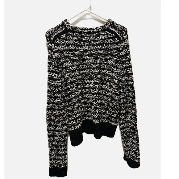 Rag & Bone Womens Cotton Chunky Knit Long Sleeve Viola Sweater Black Size M - Picture 3 of 5